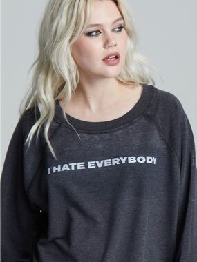 Oversized “I Hate Everybody” Sweatshirt